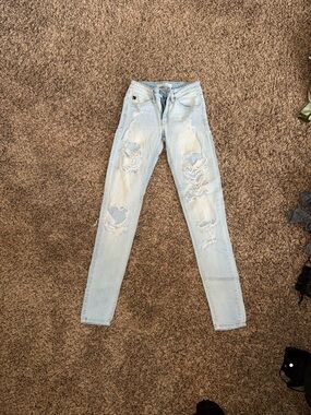 KanCan Light Blue Distressed Skinny Jeans